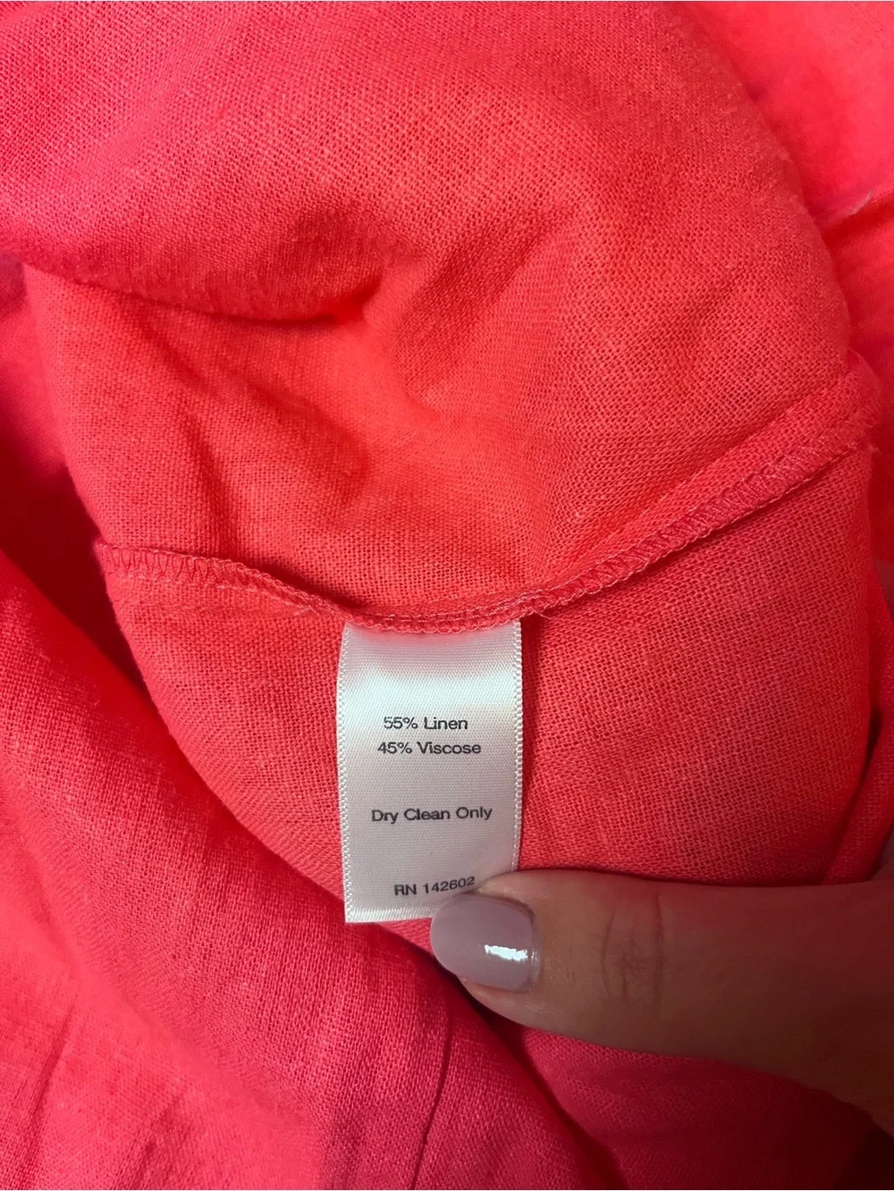 SAIL TO SABLE Coral Square Neck Flutter Sleeve Linen Midi Dress Size M